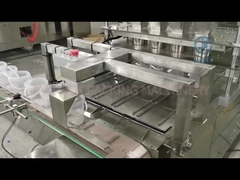 Máquina de llenado y sellado de tazas de plástico para cubos de palomitas de maíz