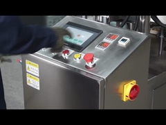 PLC máquina de sellado de llenado de taza rotativa para la fábrica de alimentos taza de jugo de crema