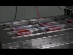 Máquina automática de sellado de bandejas de alimentos congelados para rollo de película para recipiente de pollo de barbacoa