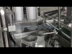 Máquina de sellado de tazas rotativas de doble cabeza Tazas de plástico de salsa de ketchup Tazas de sellado de relleno