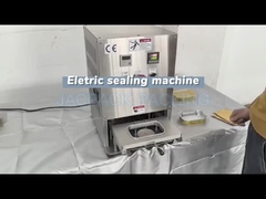 Máquina de sellado de bandejas de escritorio totalmente eléctrica para película de papel de aluminio