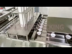60 bandejas/min Capacidad Máquina de llenado de bandejas para crema de carne de pollo y gato