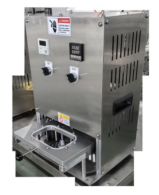 comprar Semi-automático de aluminio de papel de aluminio contenedor de almuerzo sellador para comerciar comidas precocinadas aperitivos postres online manufacture