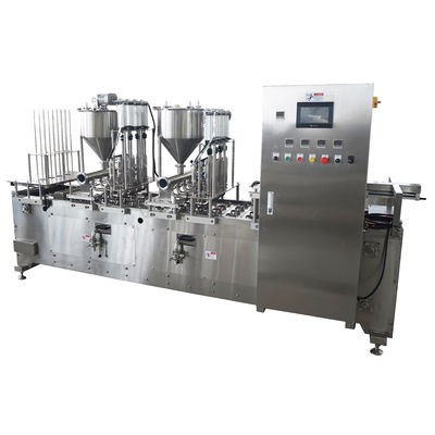 Máquina de sellado lineal de plástico para cubos de llenado con operación manual semiautomática y totalmente automática