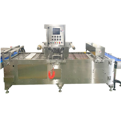 2.2kw MAP máquina de sellado de bandejas de arroz Sistema de sellado de bandejas de arroz con sistema de control PLC